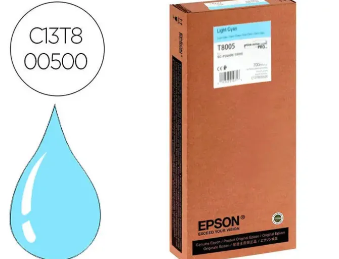 INK-JET EPSON SINGLEPACK LIGHT CIAN T800500 ULTRACHROME PRO 700ML