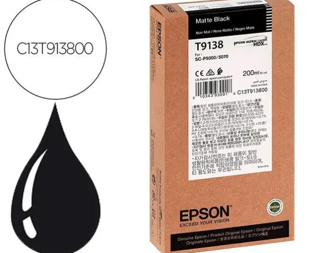 INK-JET EPSON T9138 MATTE NEGRO INK 200ML