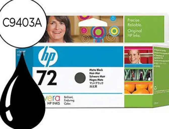 INK-JET HP 72 NEGRO MATE DESIGNJET T610/1100 -130ML-