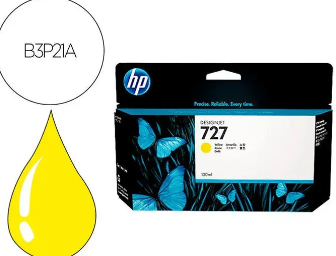 INK-JET HP DESIGNJET T920/T1500 N 727 AMARILLO ALTA/1000 PAGINAS