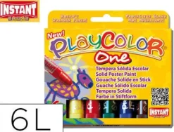 INSTANT TEMPERA PLAYCOLOR SOLIDA 10G 6COLORES 10711/10811 MAK630585