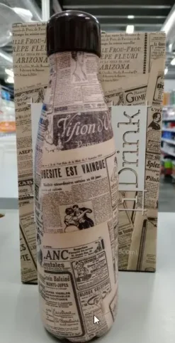ITOTAL BOTELLA TERMICA OLD NEWSPAPER 500ML ID0451