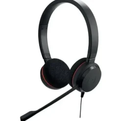 JABRA EVOLVE 20 AURICULARES CON MICROFONO USB - CANCELACION DE RUIDO - DIADEMA AJUSTABLE - CONTROLES EN CABLE - COLOR NEGRO