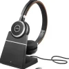 JABRA EVOLVE 65 SE STEREO UC AURICULARES CON MICROFONO BLUETOOTH + SOPORTE DE CARGA USB-A - CANCELACION DE RUIDO - AUTONOMIA HASTA 12H - DIADEMA AJUSTABLE - CONTROLES EN AURICULAR - COLOR NEGRO