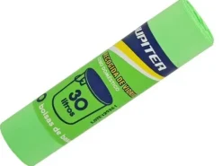 JUPITER ROLLO DE 10 BOLSAS DE BASURA DE 30L - PRIMERA CALIDAD - COLOR VERDE