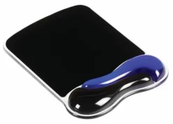 KENSINGTON ALFOMBRILLA PARA RATON CON REPOSAMUÑECAS DUO GEL - CANAL DE VENTILACION - COMBINACION DE COLORES EN DOS TONOS - ACABADO FACIL DE LIMPIAR - AZUL/NEGRO