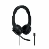 KENSINGTON H1000 AURICULARES CON MICROFONO USB-C - DIADEMA AJUSTABLE - ALMOHADILLAS ACOLCHADAS - CONTROLES EN CABLE - CABLE TRENZADO DE 1.80M - COLOR NEGRO