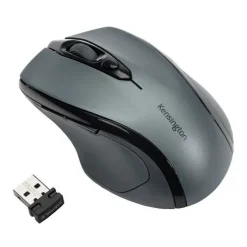 KENSINGTON PRO FIT RATON INALAMBRICO 2,4GHZ 1600DPI - SENSOR OPTICO 1750PPP - 5 BOTONES - USO DIESTRO - TAMAÑO MEDIANO ERGONOMICO - COLOR GRIS/NEGRO