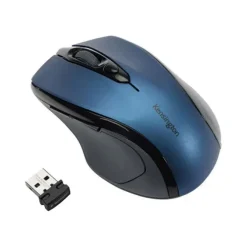 KENSINGTON PRO FIT RATON INALAMBRICO 2,4GHZ 1600DPI - SENSOR OPTICO 1750PPP - 5 BOTONES - USO DIESTRO - TAMAÑO MEDIANO ERGONOMICO - COLOR AZUL/NEGRO