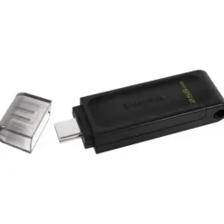 KINGSTON DATATRAVELER 70 MEMORIA USB-C 3.2 GEN 1 256GB - CON TAPA - COLOR NEGRO (PENDRIVE)