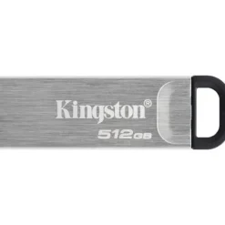 KINGSTON DATATRAVELER KYSON MEMORIA USB 512GB - 3.2 GEN 1 - 200 MB/S EN LECTURA - DISEÑO METALICO - COLOR PLATA (PENDRIVE)