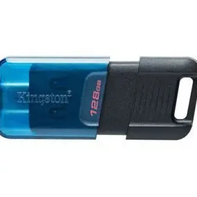 KINGSTON DATATRAVELER 80M MEMORIA USB-C 3.2 GEN 1 128GB - 200 MB/S EN LECTURA - COLOR AZUL/NEGRO (PENDRIVE)