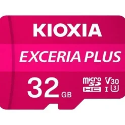 KIOXIA EXCERIA PLUS TARJETA MICRO SDHC 32GB UHS-I U3 V30 A1 CLASE 10 CON ADAPTADOR