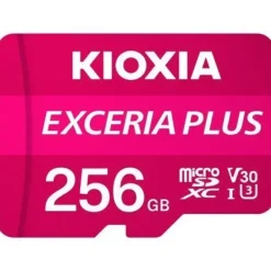 KIOXIA EXCERIA PLUS TARJETA MICRO SDXC 256GB UHS-I U3 V30 A1 CLASE 10 CON ADAPTADOR