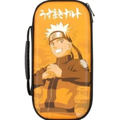 KONIX NARUTO FUNDA PARA NINTENDO SWITCH - CAPACIDAD PARA 8 TARJETAS DE JUEGO - BOLSILLO DE MALLA - ASA DE TRANSPORTE