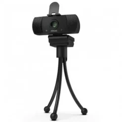 KROM KAM WEBCAM FULL HD 1080P - MICROFONO INTEGRADO - USB 2.0 - TAPA DE PRIVACIDAD - TRIPODE DE METAL INCLUIDO - ANGULO DE VISION 110º - COLOR NEGRO