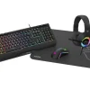 KROM KENYA PACK GAMING TECLADO USB RGB + RATON USB 8000DPI RGB + AURICULARES USB RGB 50MM DRIVERS + ALFOMBRILLA 45X40X0.3CM - COLOR NEGRO