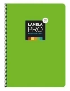LAMELA BLOC TAPA EXTRA DURA Fº 100H CUADROVIA 3 MM VERDE (5 COLORES EN BANDA)