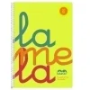LAMELA CUADERNO TAPA PLASTICO 4º CUARTILLA A5 AMARILLO 80 HOJAS 2,5MM CUADROVIA POLIPROPILENO 7CTP002A