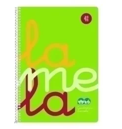 LAMELA CUADERNO TAPA PLASTICO 4º CUARTILLA A5 VERDE 80 HOJAS 4MM CUADROVIA POLIPROPILENO 7CTP004V