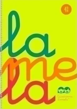 LAMELA CUADERNO TAPA PLASTICO FOLIO AMARILLO 80 HOJAS 4MM CUADROVIA POLIPROPILENO 7FTP004A