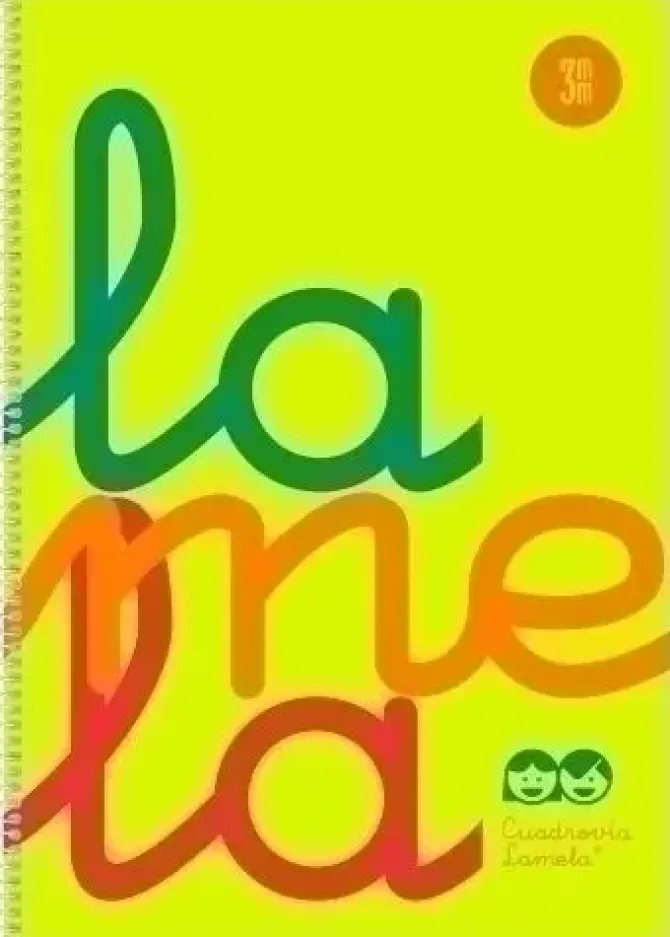 LAMELA CUADERNO TAPA PLASTICO FOLIO AMARILLO 80 HOJAS 3MM CUADROVIA POLIPROPILENO 7FTP003A