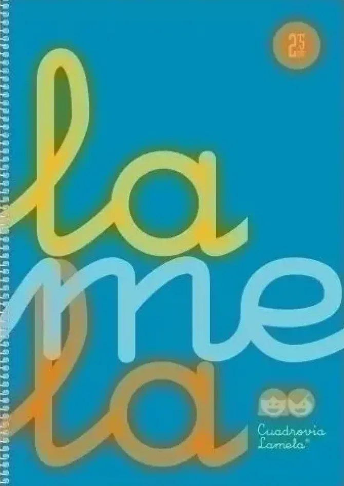 LAMELA CUADERNO TAPA PLASTICO FOLIO AZUL 80 HOJAS 2,5MM CUADROVIA POLIPROPILENO 7FTP002B