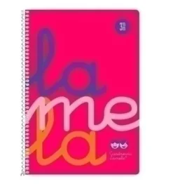LAMELA CUADERNO TAPA PLASTICO 4º CUARTILLA A5 ROSA 80 HOJAS 3MM CUADROVIA POLIPROPILENO 7CTP003R