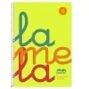 LAMELA CUADERNO TAPA PLASTICO 4º CUARTILLA A5 AMARILLO 80 HOJAS 4MM CUADROVIA POLIPROPILENO 7CTP004A