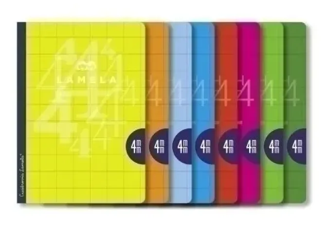 LAMELA LIBRETA GRAPADA 50H A4 CUADROVIA 4 MM