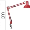 LAMPARA DE ESCRITORIO MAUL STUDY CON PINZA COLOR ROJO 170X440X350 MM
