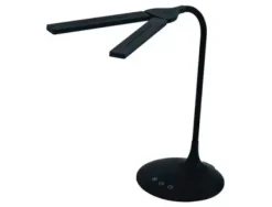 LAMPARA DE OFICINA ARCHIVO 2000 INALAMBRICA RECARGABLE 2 CABEZALES MOVILES LED 6W ABS COLOR NEGRO 180X340X360 MM