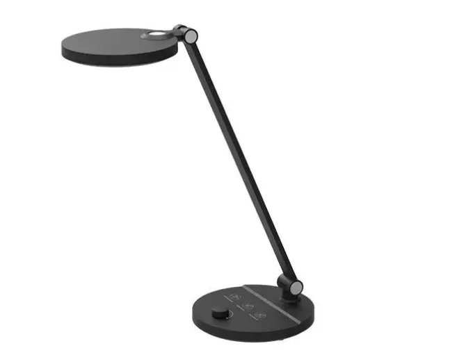 LAMPARA DE OFICINA Q-CONNECT SOBREMESA PROFESIONAL ABS 80 LEDS 7 W CON INTERRUPTOR COLOR NEGRO