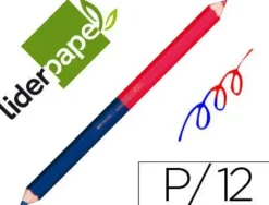 LAPICES BICOLOR LIDERPAPEL ROJO-AZUL JUMBO