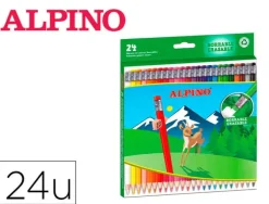 LAPICES DE COLORES ALPINO BORRABLE CAJA DE 24 UNIDADES COLORES SURTIDOS