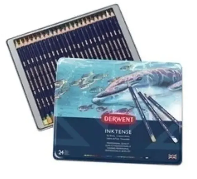 LAPICES DE COLORES DERWENT INKTENSE CAJA METALICA DE 24