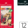 LAPICES DE COLORES FABER CASTELL CAJA METALICA DE 12 COLORES SURTIDOS