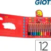 LAPICES DE COLORES GIOTTO SUPER BEBE CAJA DE 12 LAPICES COLORES SURTIDOS + SACAPUNTAS