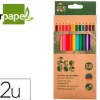 LAPICES DE COLORES LIDERPAPEL ECOUSE CAJA DE 12 COLORES SURTIDOS CON CERTIFICADO FSC