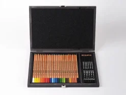 LAPICES DE COLORES LYRA REMBRANDT POLYCOLOR 30 COLORES SURTIDOS EN MALETIN DE MADERA