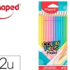 LAPICES DE COLORES MAPED COLOR PEPS CAJA DE 12 COLORES PASTEL SURTIDOS