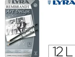 LAPICES DE GRAFITO LYRA REMBRAND ART DESIGN CAJA DE 12 GRADUACIONES 6B-5B-4B-3B 2B-B-HB-F-H-2H-3H-4H