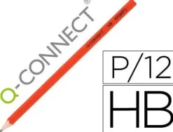 LAPICES DE GRAFITO Q-CONNECT HEXAGONAL SIN GOMA N.2 HB