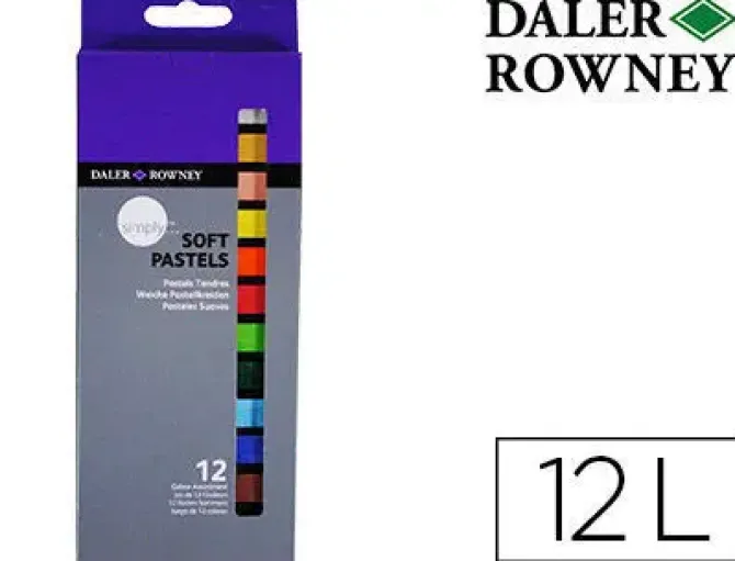 LAPICES PASTEL OLEO DALER ROWNEY SIMPLY SUAVE CAJA DE 12 COLORES SURTIDOS