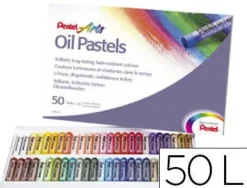 LAPICES PENTEL OIL PASTEL CAJA DE 50 COLORES SURTIDOS