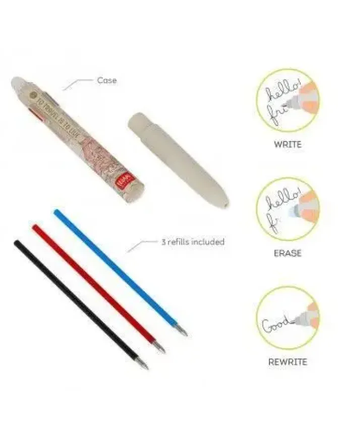 LEGAMI BOLIGRAFO GEL BORRABLE TRES COLORES - TRAVEL TEP0001