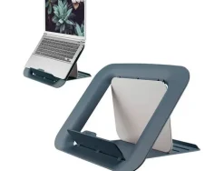 LEITZ ERGO COSY SOPORTE AJUSTABLE PARA PORTATIL - DISEÑO ERGONOMICO - ALTURA AJUSTABLE - COLOR GRIS TERCIOPELO
