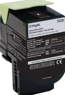 LEXMARK CS310/CS410/CS510 NEGRO CARTUCHO DE TONER ORIGINAL - 70C20K0/70C20KE/702K