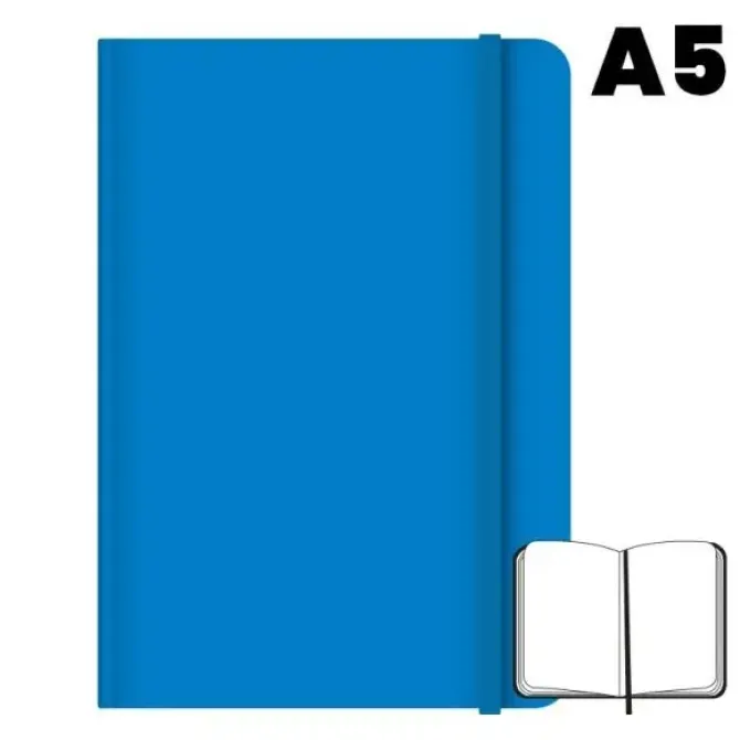 LIBRETA COSIDA CAMPUS UNIVERSITY A5 HOJAS LISAS AZUL CIELO