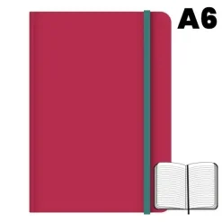 LIBRETA COSIDA CAMPUS UNIVERSITY A6 RAYADO HORIZONTAL FUCSIA